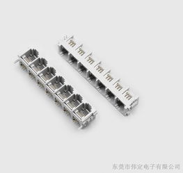 供应1x7 七口RJ11电话连接器6P6C接口 多终端通信解决方案的核心组件